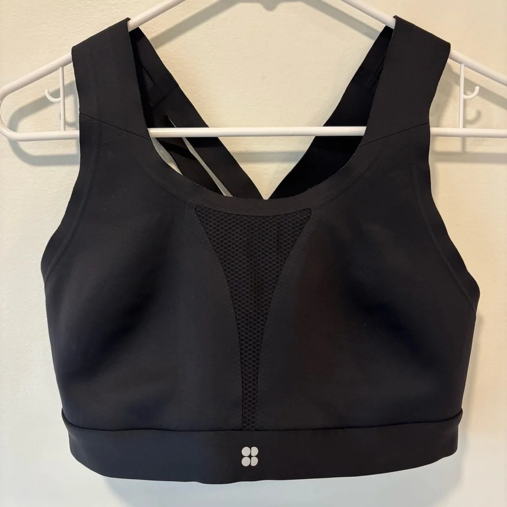 Sweaty Betty All Train Black Sports Bar Athletic Gym Workout Support 36D Active - Picture 6 of 10